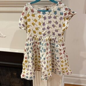 Parsley & Sage Kids Dress with Butterfly Print - Multicolor